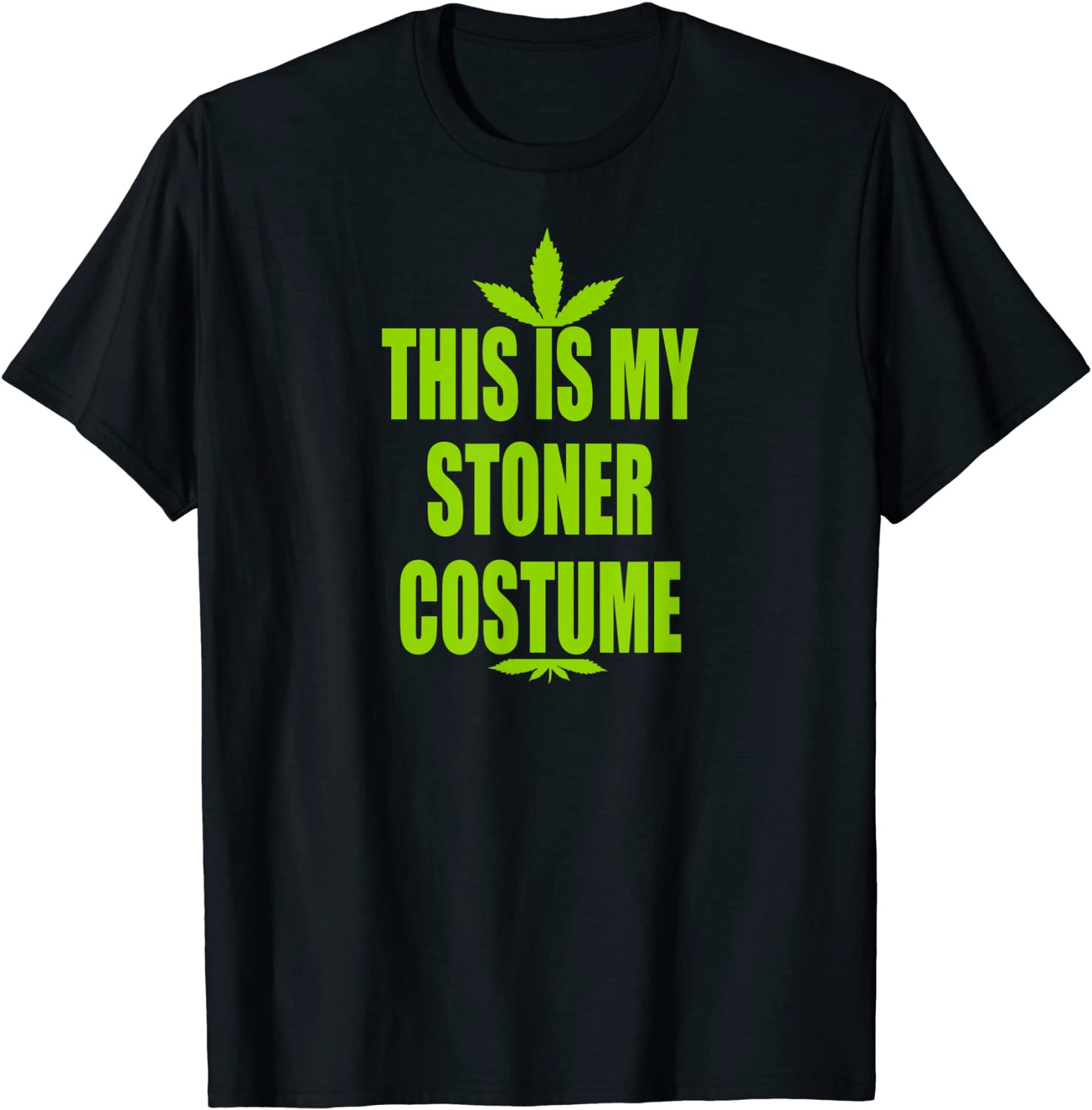 Funny Halloween Weed Leaf  T-Shirt