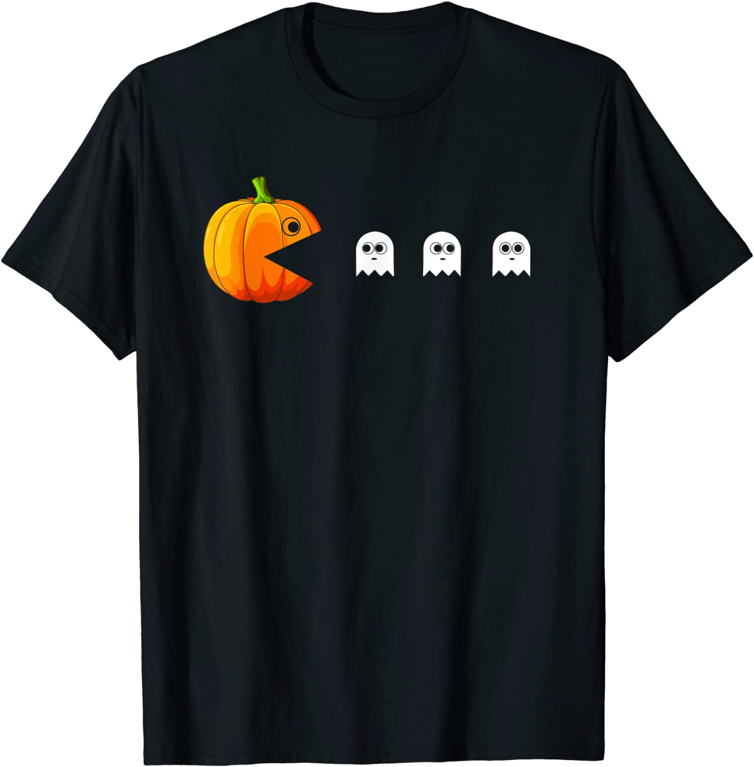 Funny Pumpkin Eating Ghosts Halloween For Boys Girls Kids T-Shirt