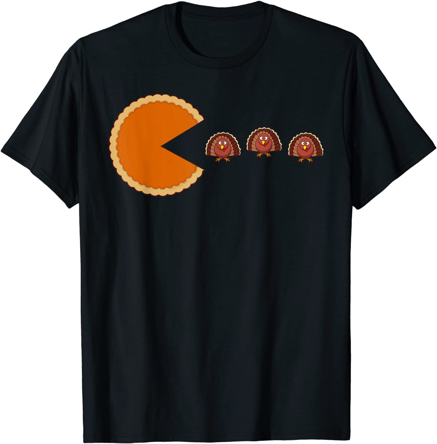 Funny Pumpkin Pie Eating Turkeys - Thanksgiving T-Shirt