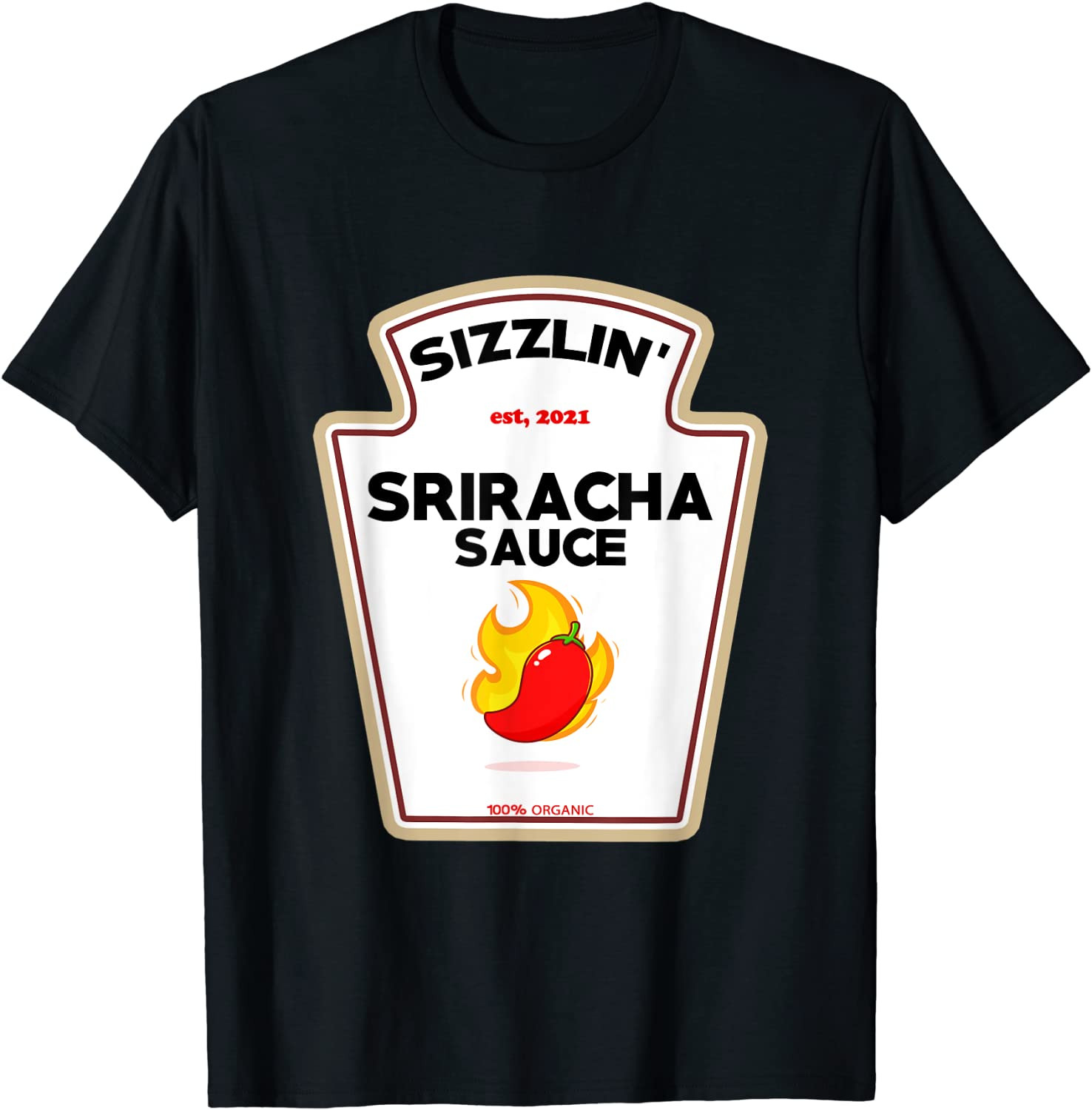 Funny Sriracha Sauce DIY Halloween Costume Group Condiments T-Shirt
