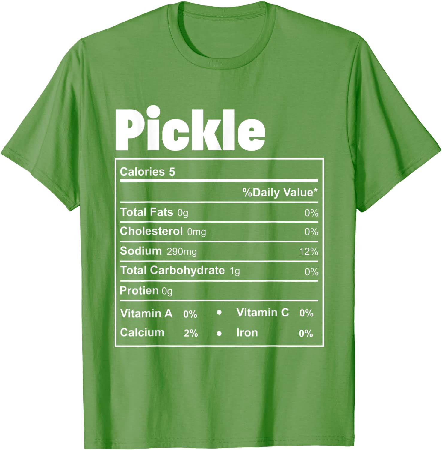 Funny Thanksgiving Food Pickle Nutritional Facts T-Shirt