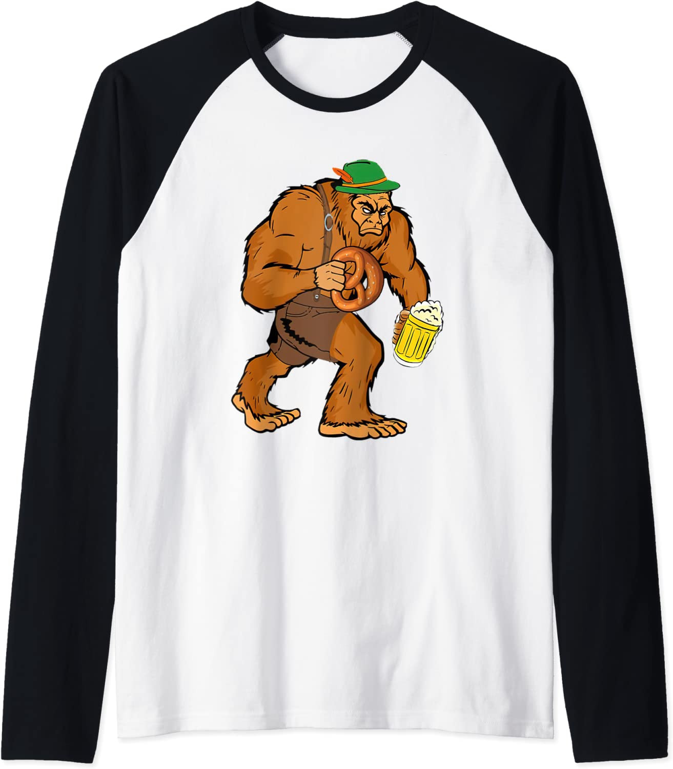 German Bigfoot Sasquatch Beer Lederhose T-Shirt