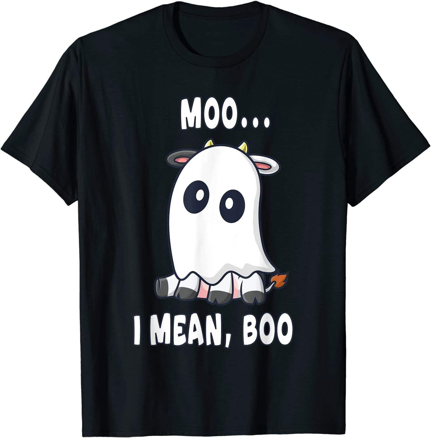 Ghost Cow Muh I My Buh Pumpkin Costume Halloween T-Shirt