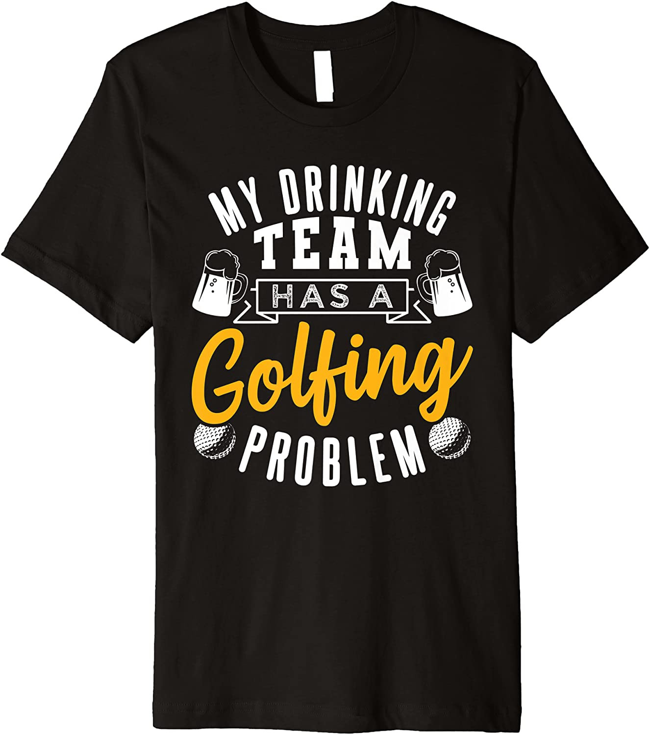 Golfing And Beer Team Design For Men T-Shirt