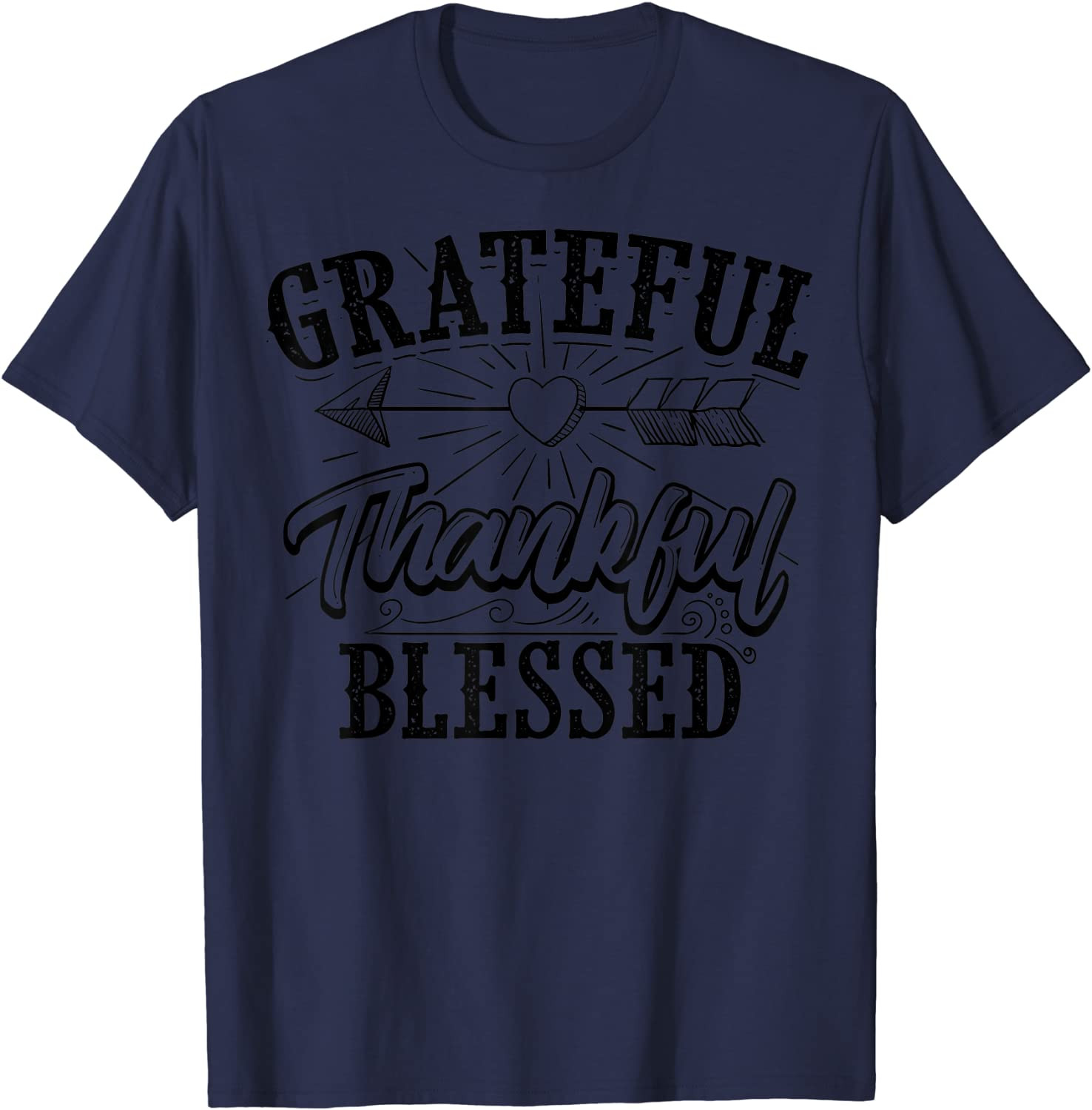 Grateful Thankful Blessed Cool Turkey Thanksgiving Day Gift T-Shirt