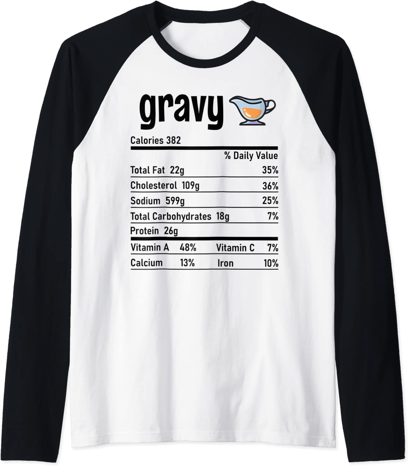 Gravy Nutrition Thanksgiving Costume Food Christmas 2021 T-Shirt