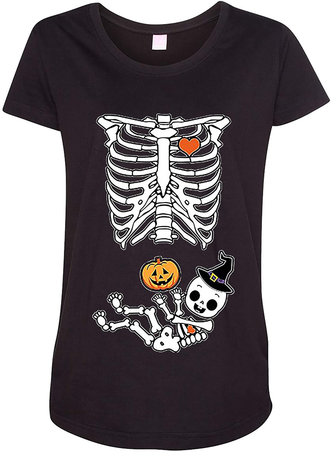 Halloween Baby Skeleton DT Costume Maternity T-Shirt