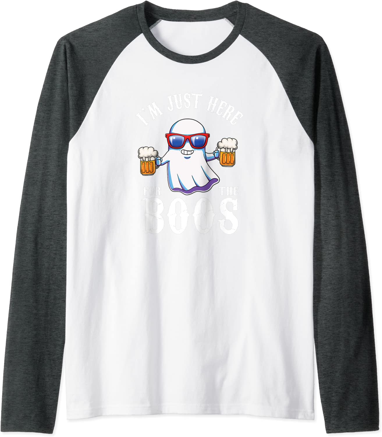 Halloween Booze Im Just Here For The Boos Drinking Ghost T-Shirt
