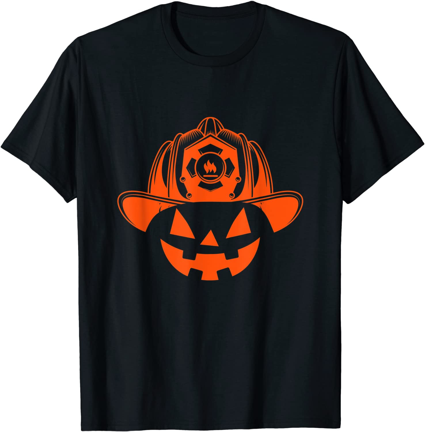 Halloween Firefighter Pumpkin T-Shirt