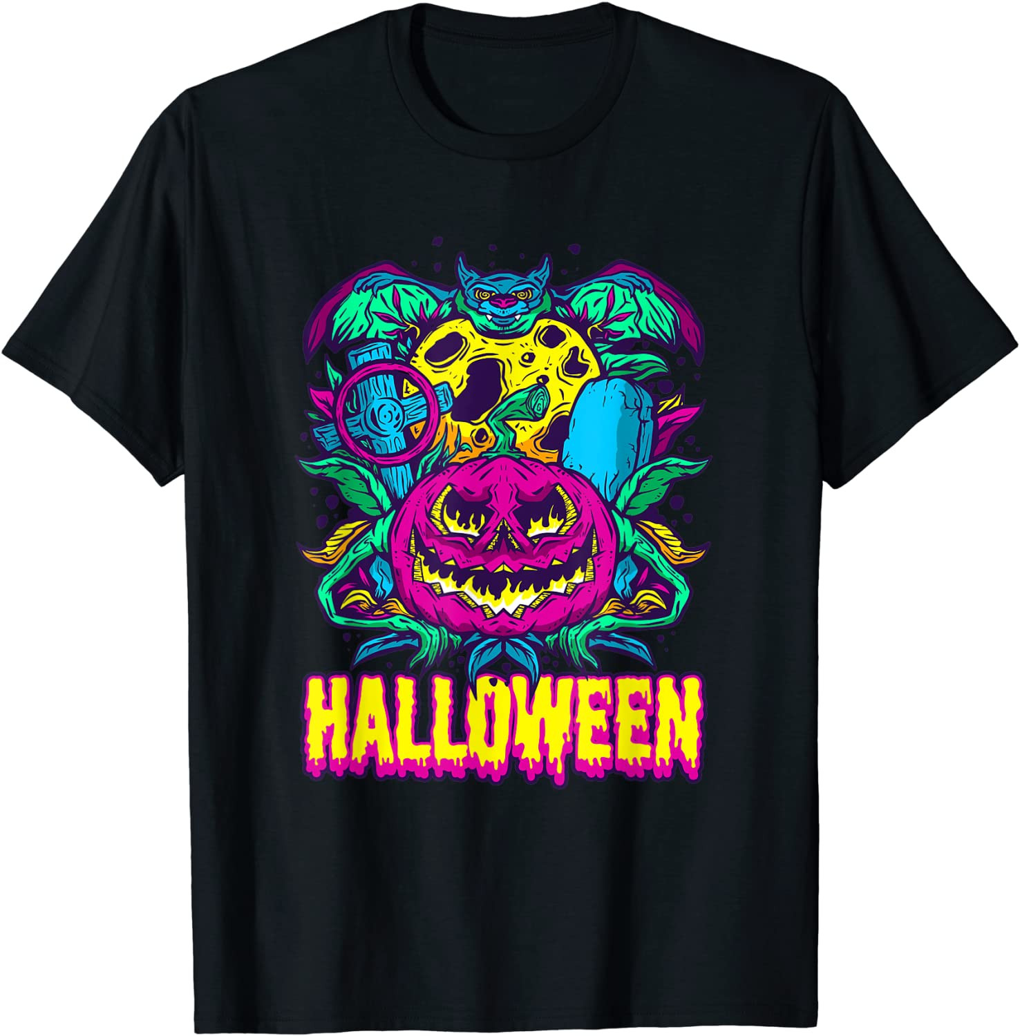 Halloween Pumpkin Scary Ghost Monster Horror T-Shirt