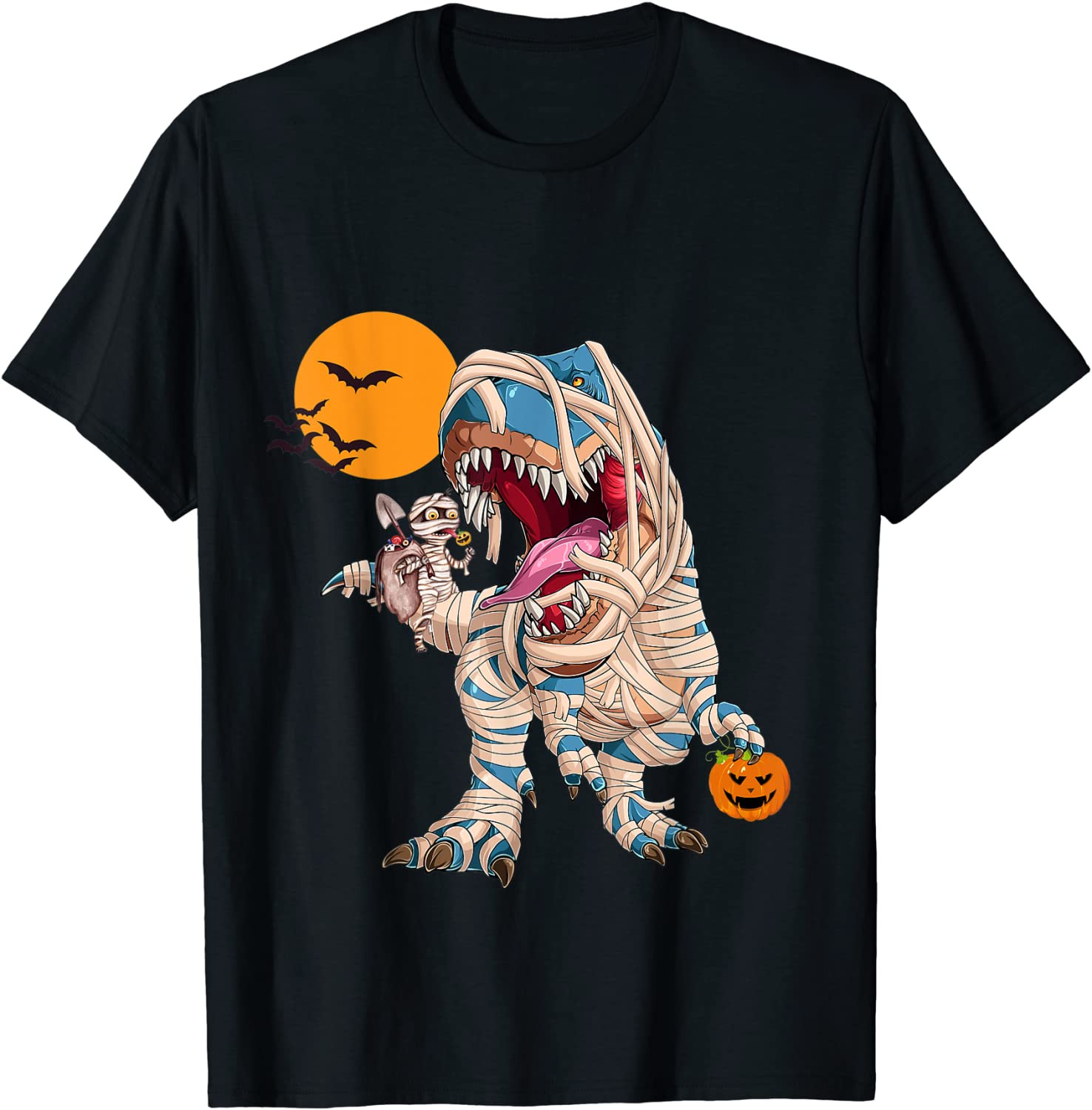 Halloween S For Boys Kids Dinosaur T-rex Mummy Pumpkin T-Shirt