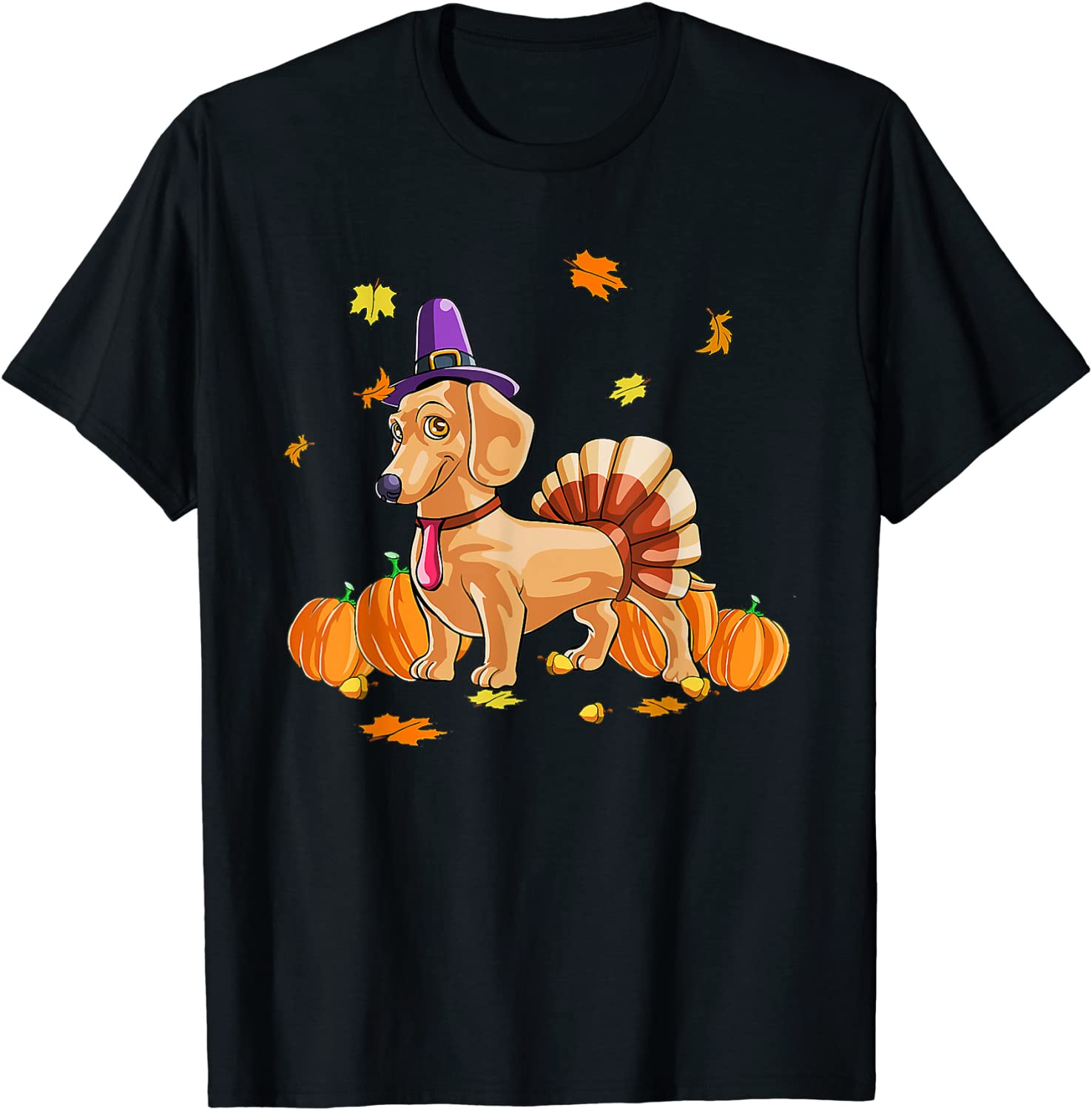 Happy Thanksgiving Dachshund Turkey Costume T-Shirt
