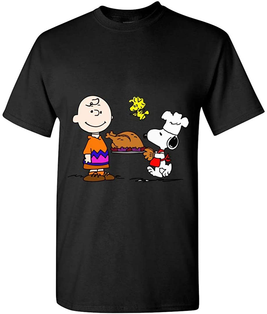 Happy Thanksgiving Snoopy And Brown Funny T-Shirt