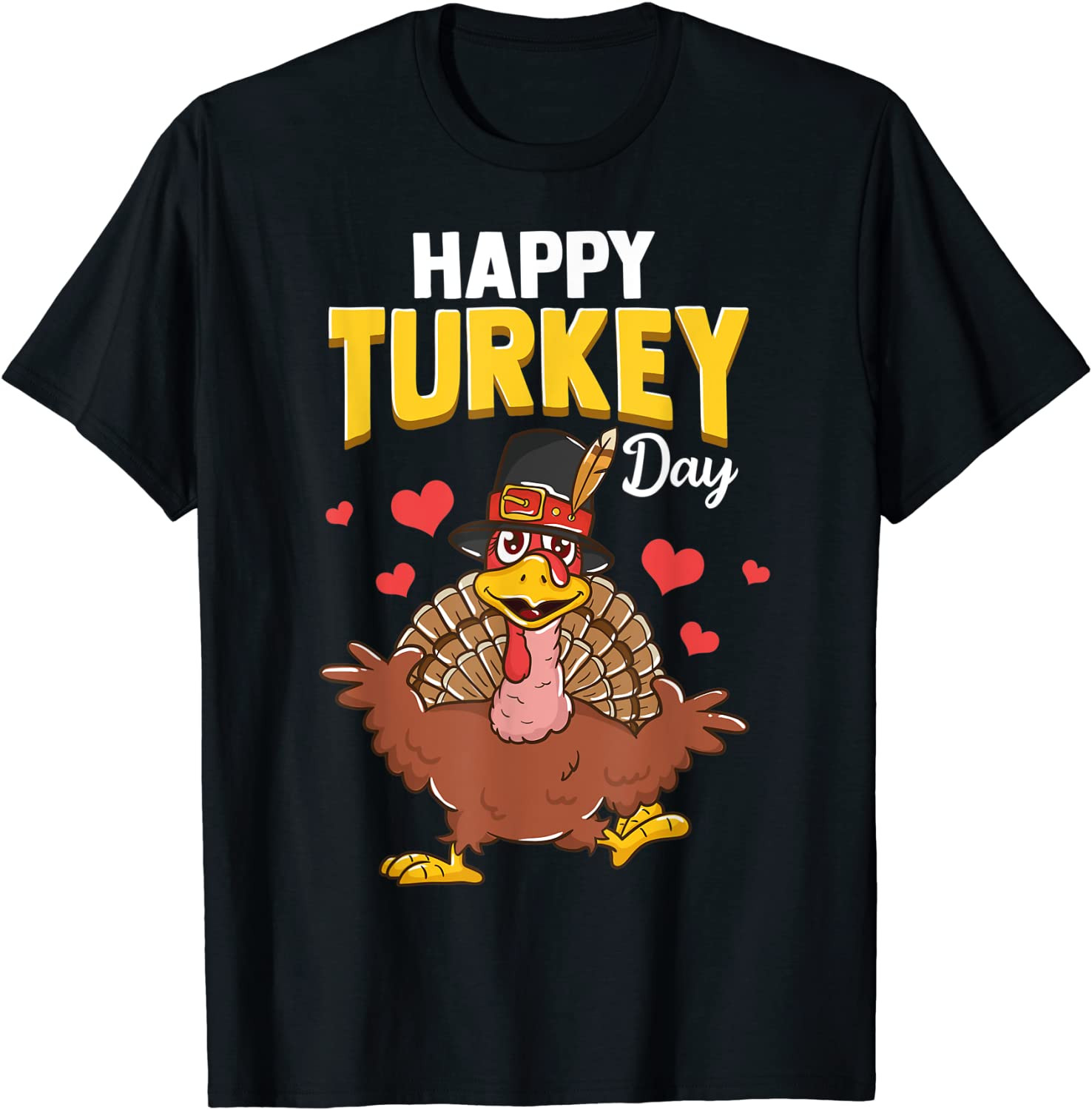 Happy Turkey Day Thanksgiving Gobble Kids Women Men T-Shirt