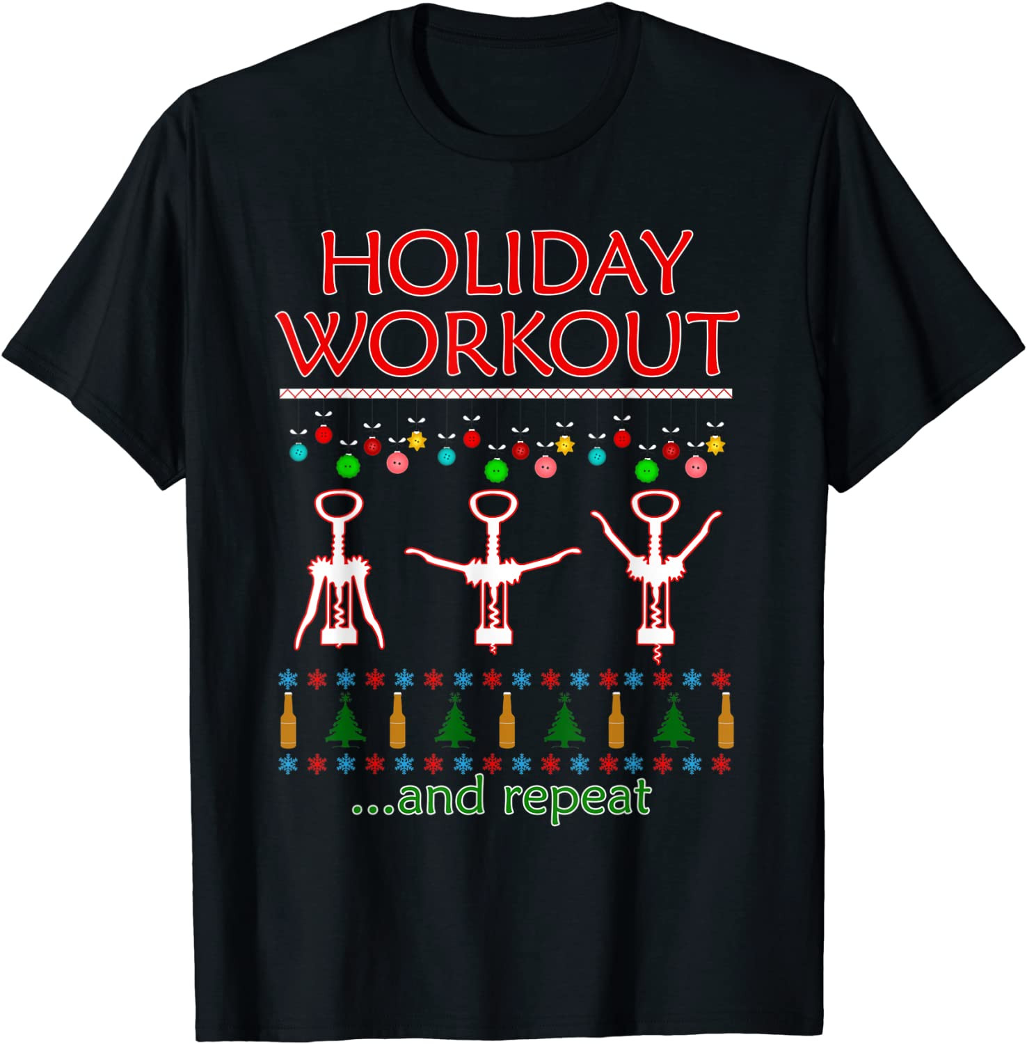 Holiday Workout Beer Drinking T-Shirt