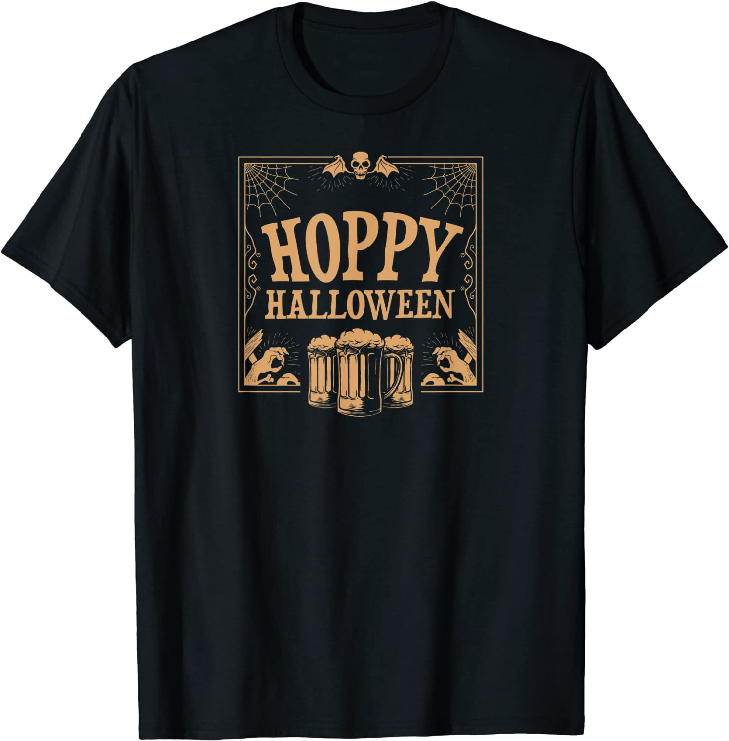 Hoppy Halloween Beer Drinking Spooky Local Craft Beer Lover T-Shirt