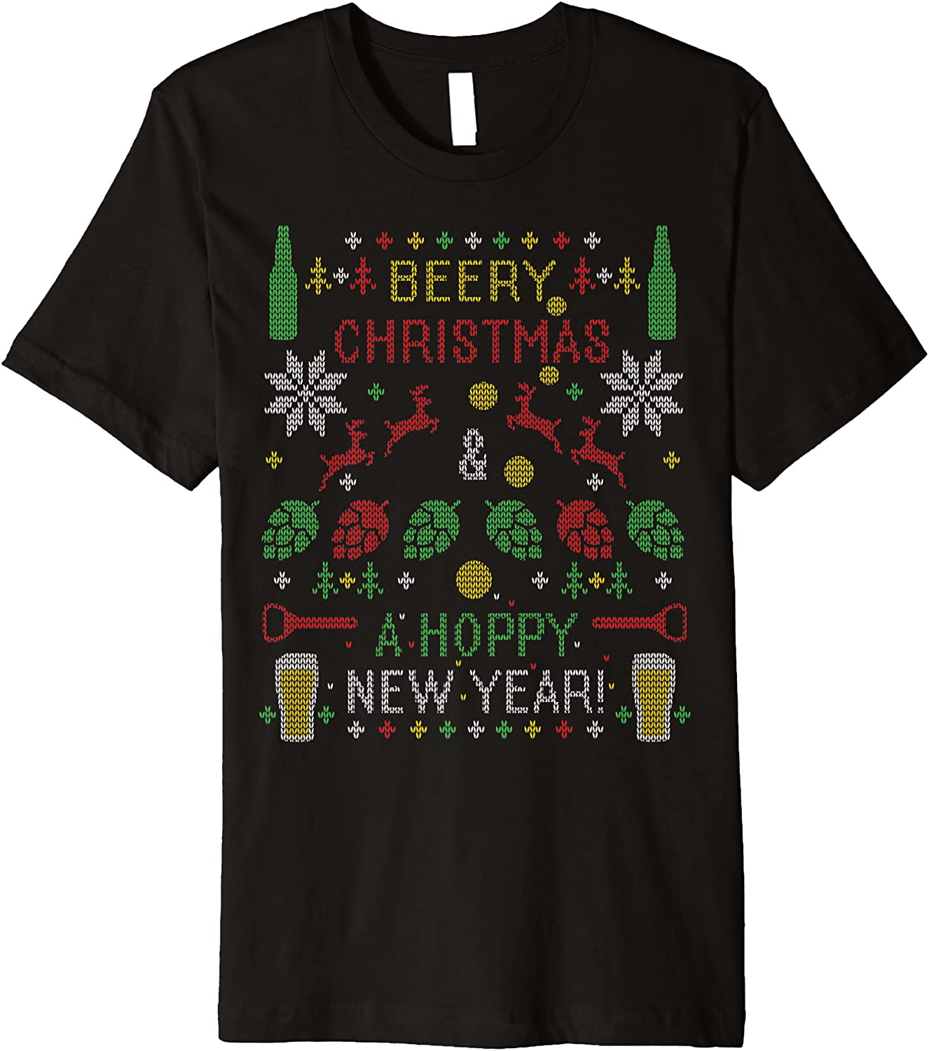 Hops Beer Lover Drinking Ugly Christmas  Party  T-Shirt