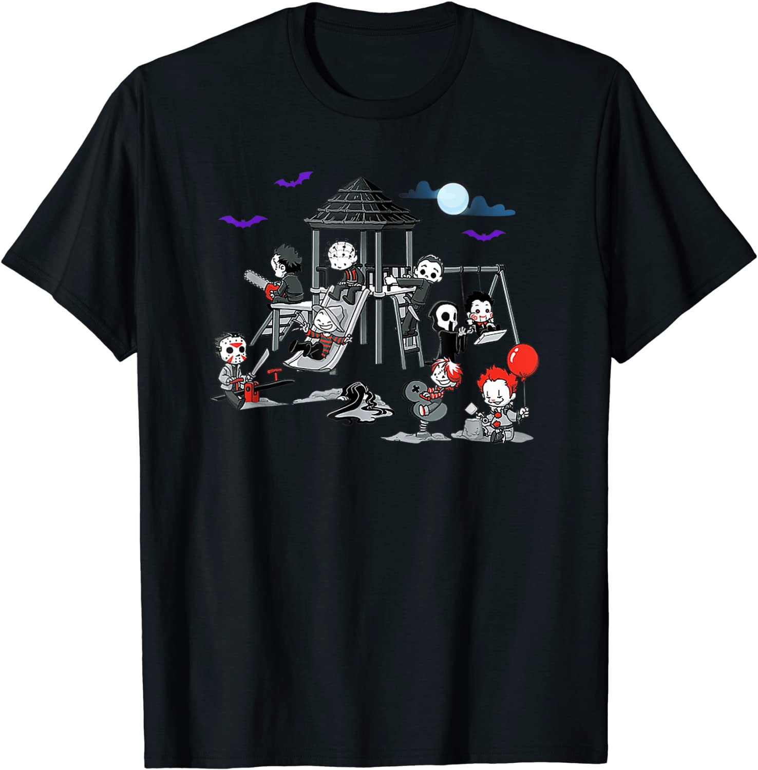 Horror Clubhouse In Park Halloween Costume Gift T-Shirt