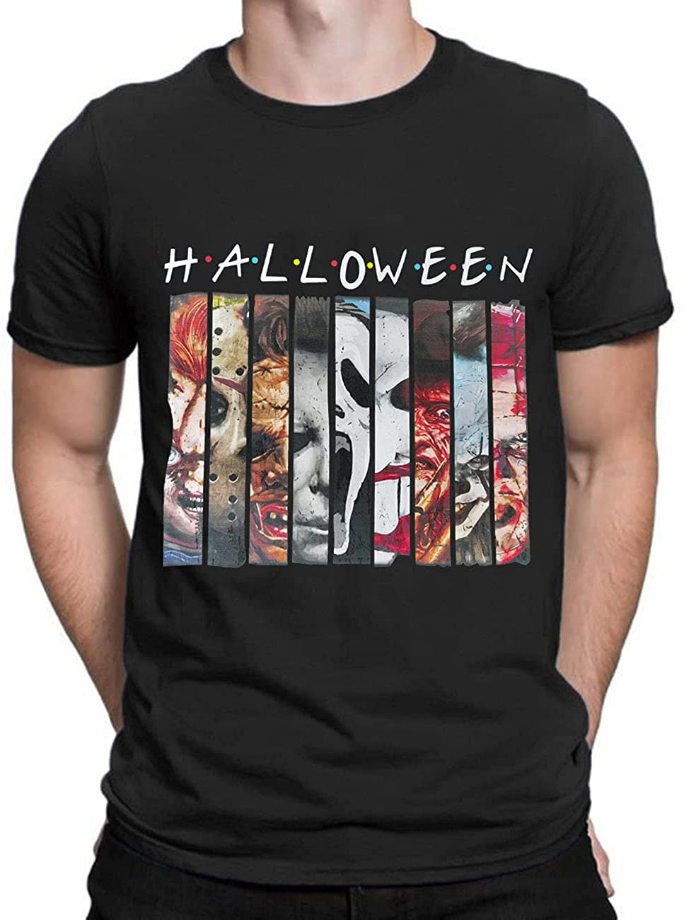 Horror Halloween Vintage Horror Movies Face T-Shirt