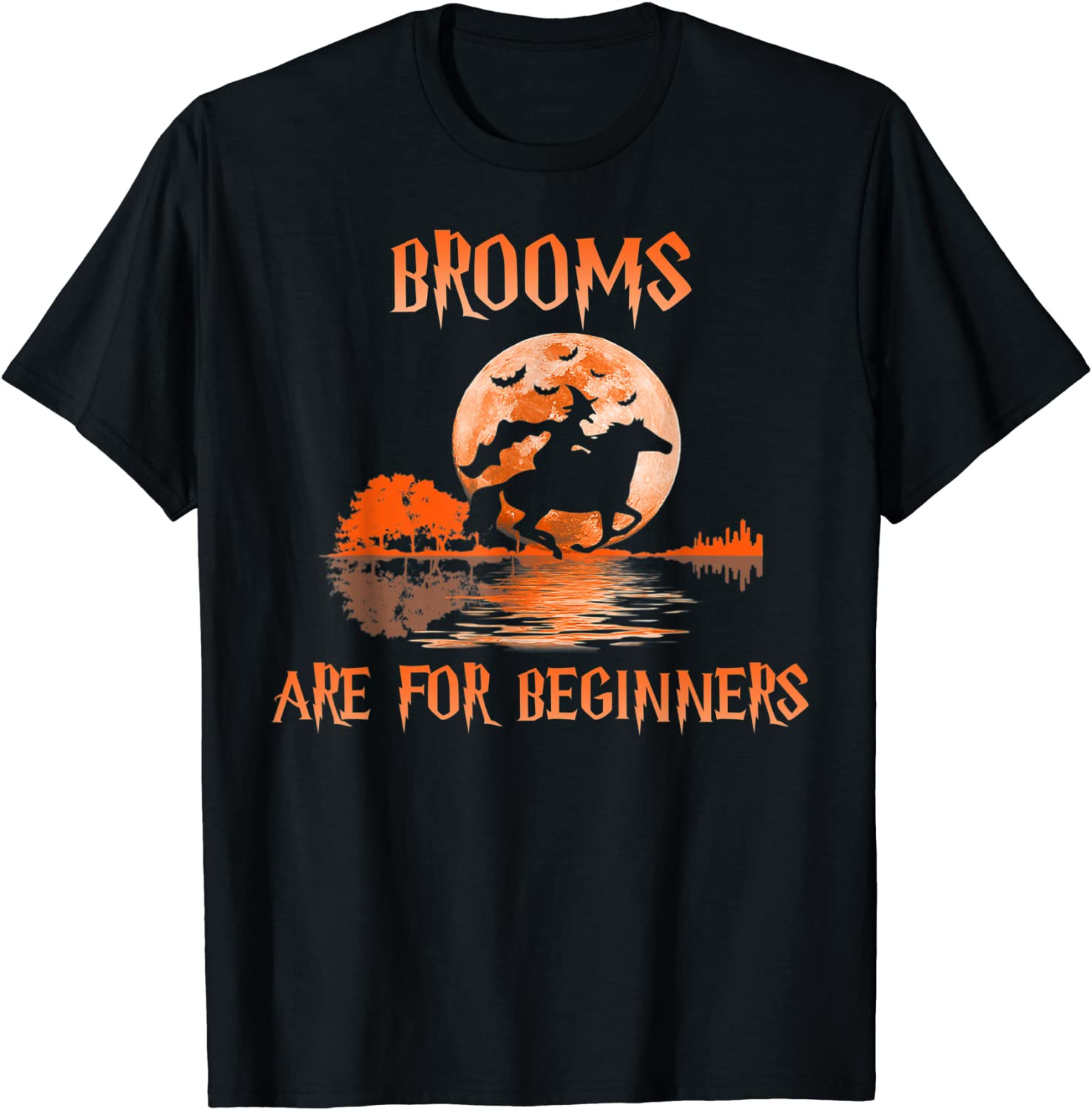 Horses Witch Halloween T-Shirt