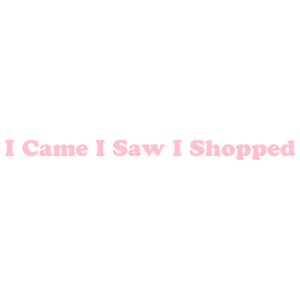 I Came I Saw I Shopped