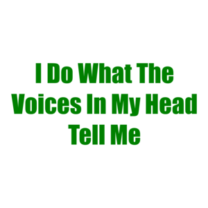 I Do What The Voices In My Head Tell Me