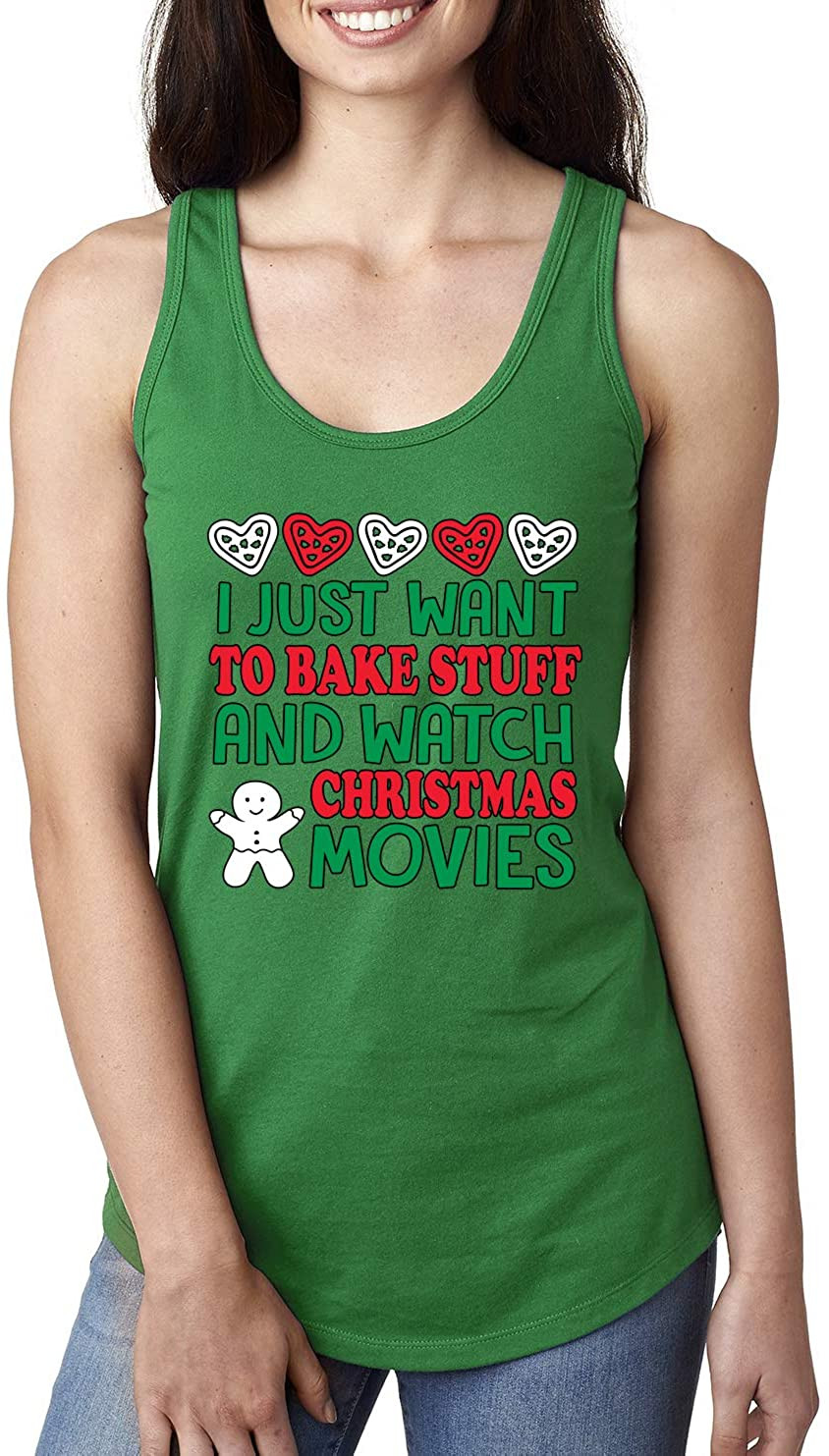 I Just Want To Bake Stuff And Watch Christmas Movies Ugly Christmas  T-Shirt