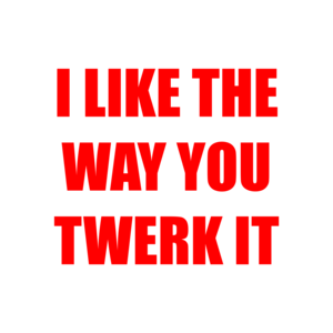 I LIKE THE WAY YOU TWERK IT