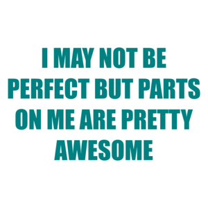 I MAY NOT BE PERFECT BUT PARTS ON ME ARE PRETTY AWESOME