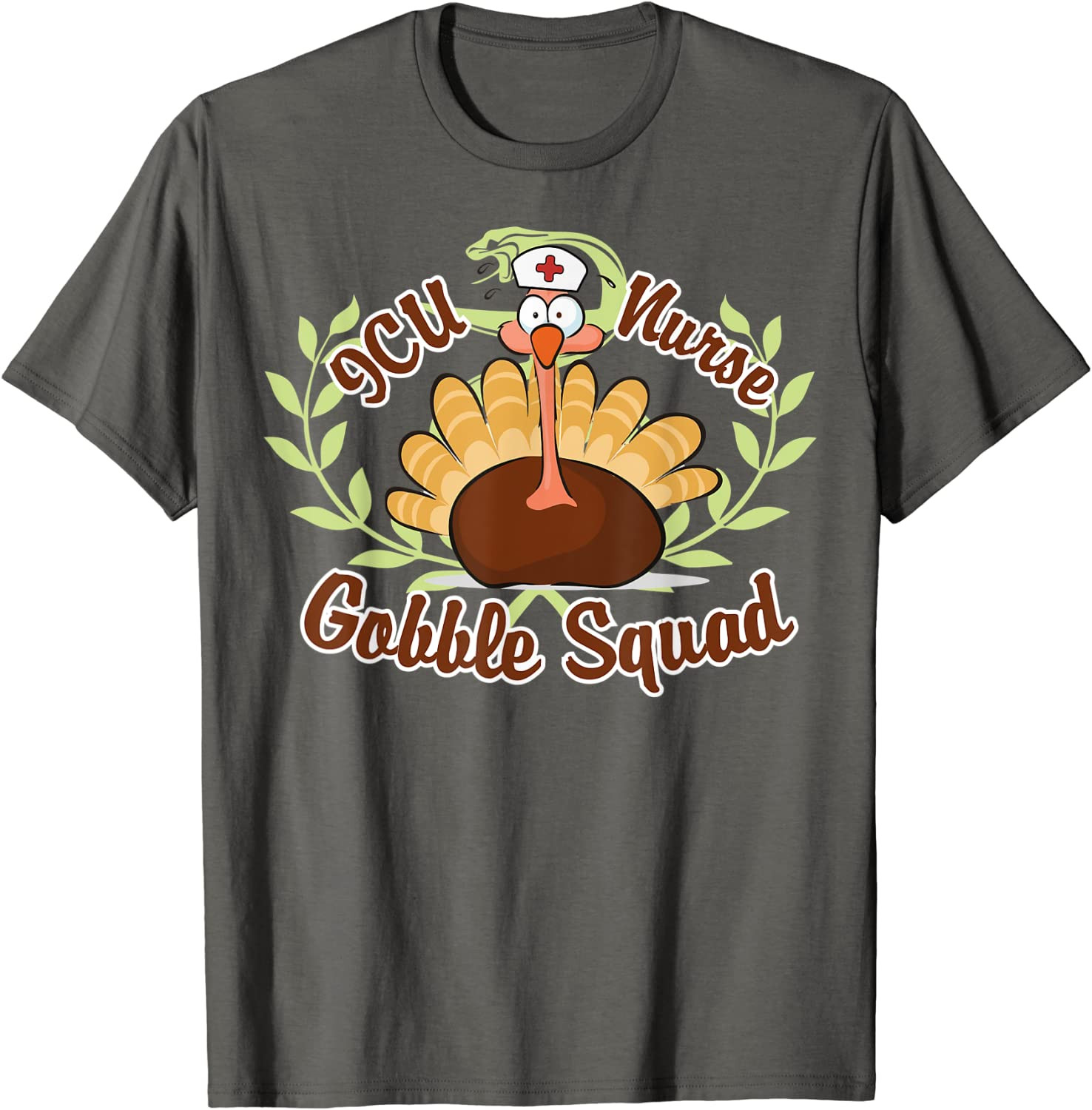 ICU Nurse Gobble Squad Turkey Nurse Thanksgiving Nursing T-Shirt