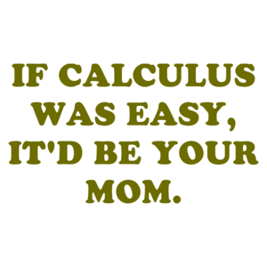 IF CALCULUS WAS EASY, IT'D BE YOUR MOM.