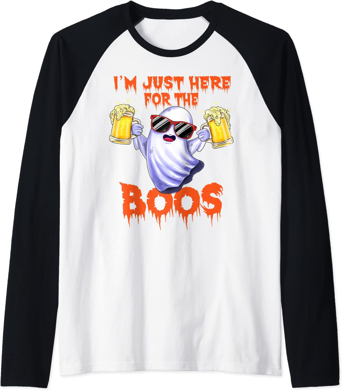 I'm Just Here For The Boos Ghost Drinking Halloween Beer T-Shirt
