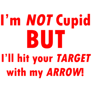 I'm Not Cupid But I'll Hit Your Target With My Arrow!  Funny Valentine's Day