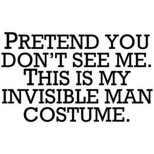 Invisible Man Costume Pretend You Don't See Me - Halloween