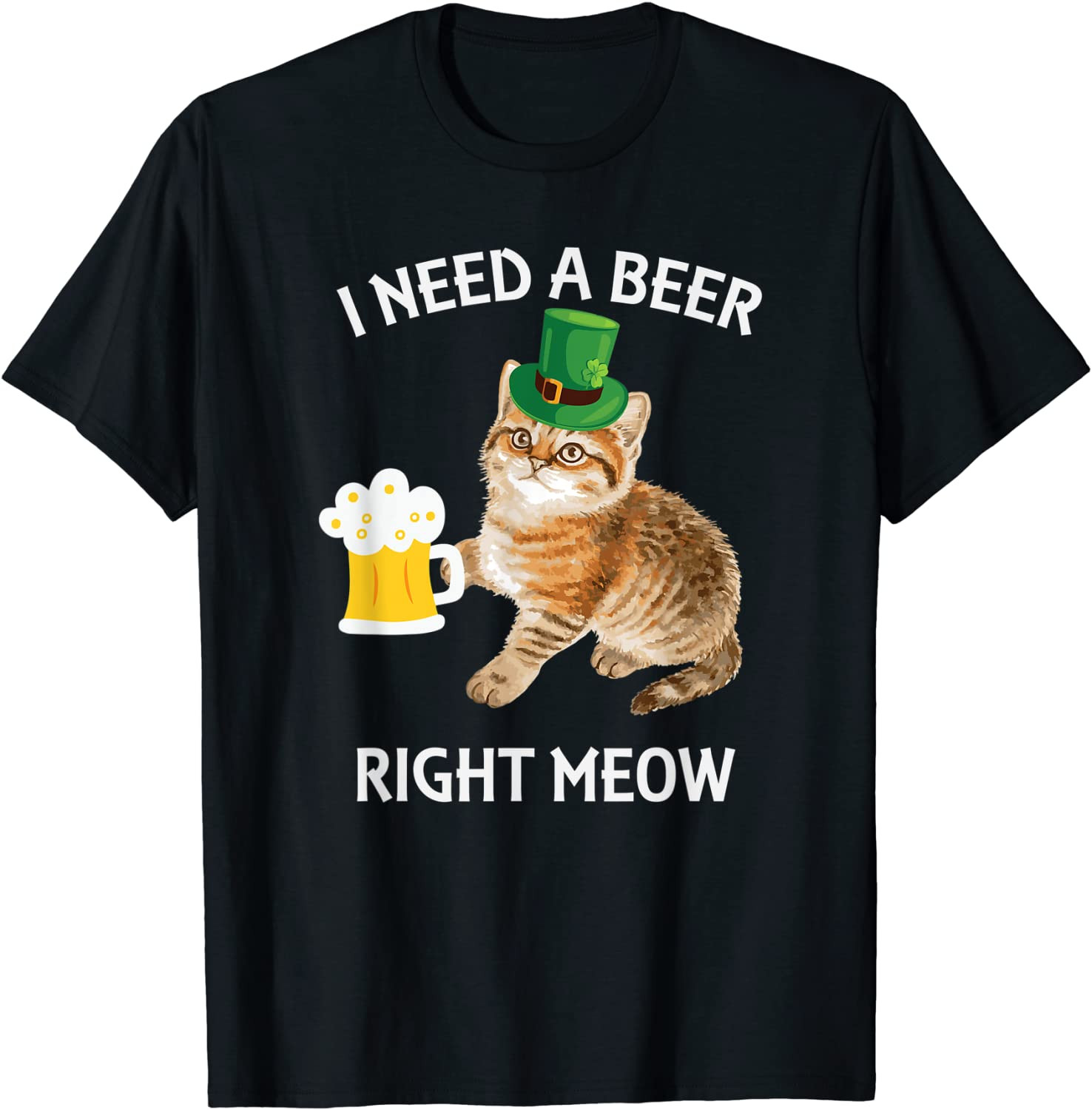 Irish Beer Cat T T-Shirt