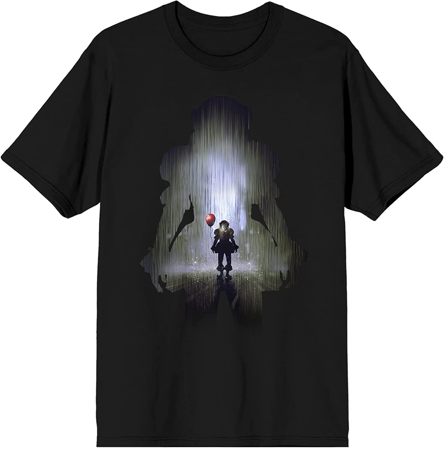 It 2017 Movie Foggy Pennywise Silhouette Men's Black T-Shirt