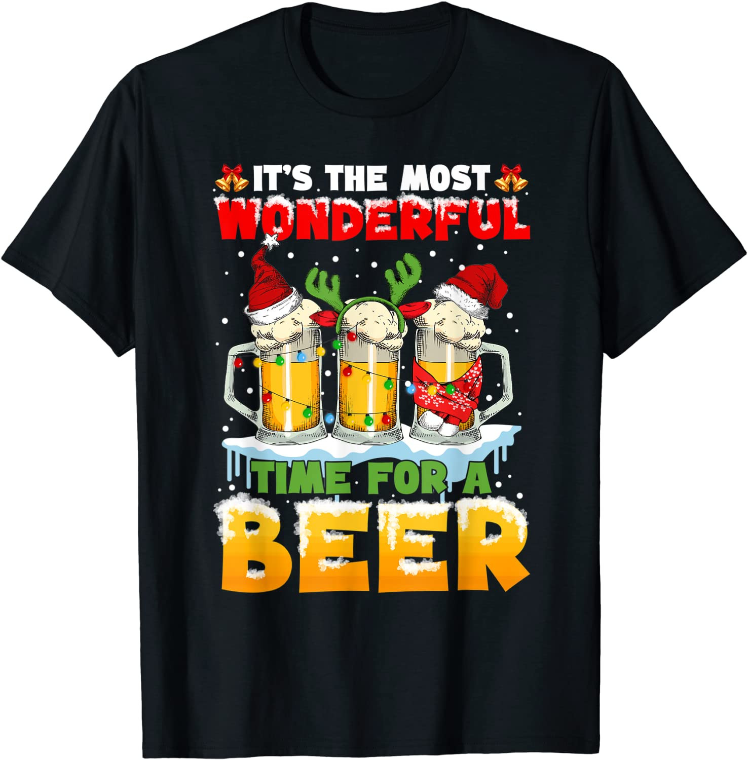 It's The Most Wonderful Time For A Beer Drinking Christmas T-Shirt