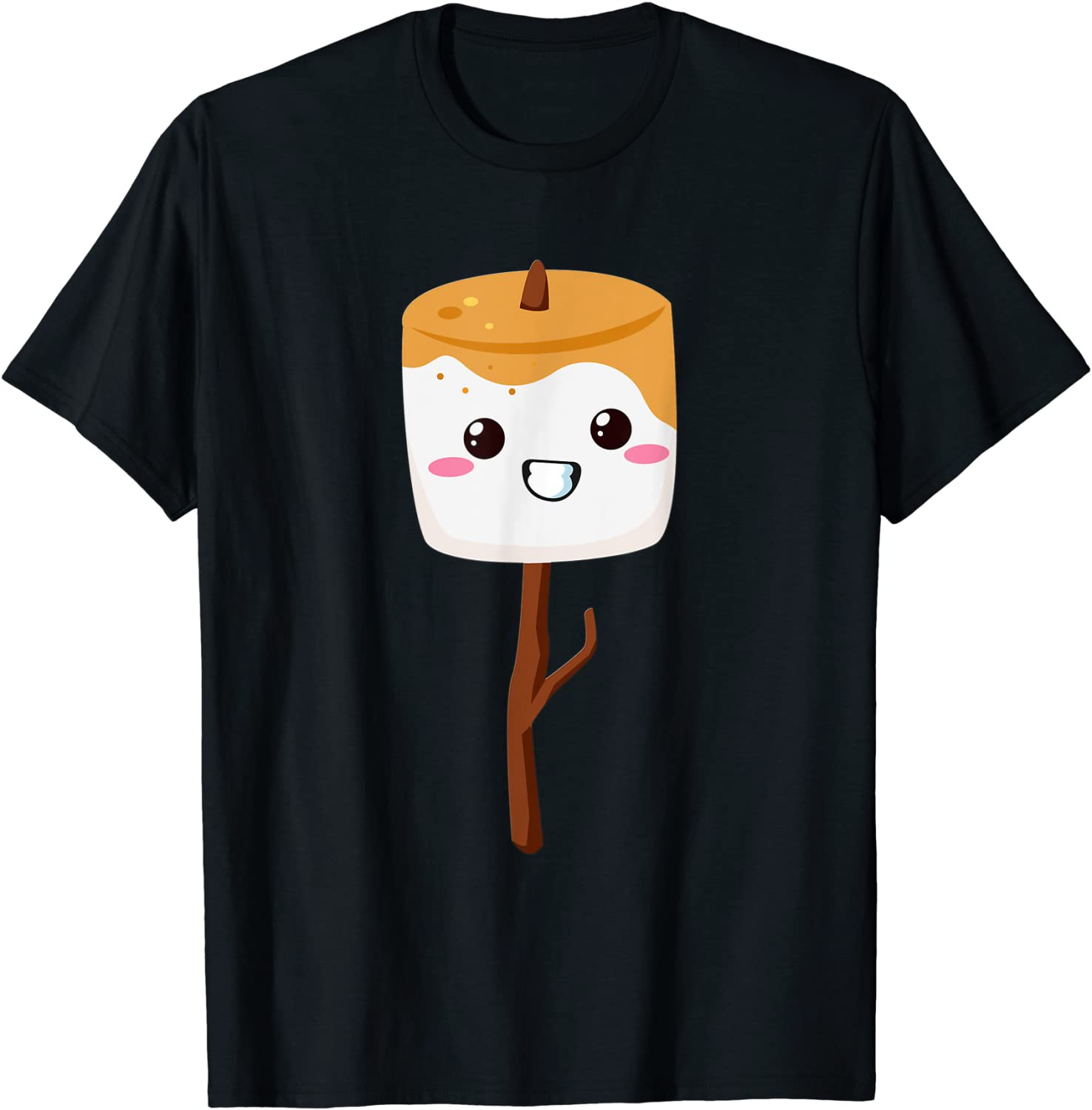 Kawaii Halloween Group Costume S'mores Marshmallow Stick T-Shirt
