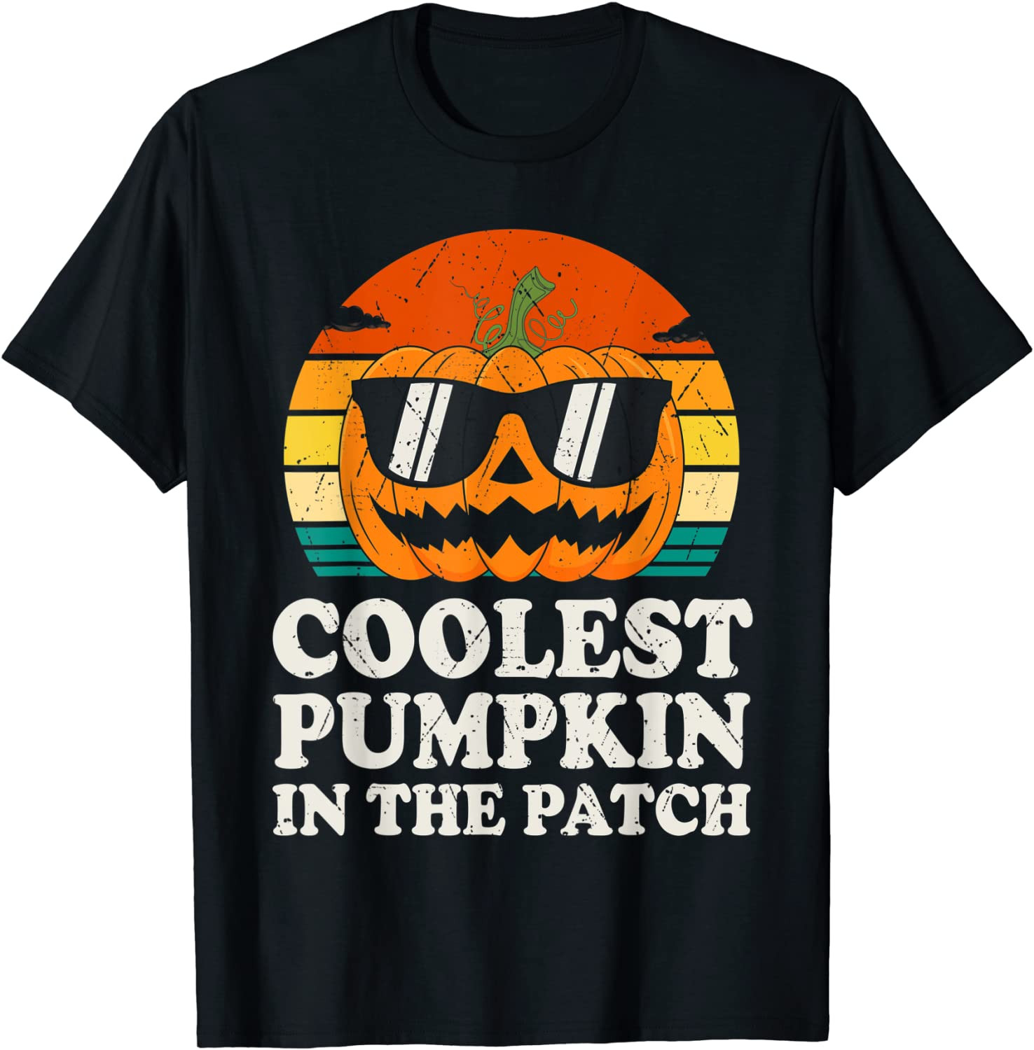 Kids Coolest Pumpkin In The Patch Halloween Toddler Boys T-Shirt