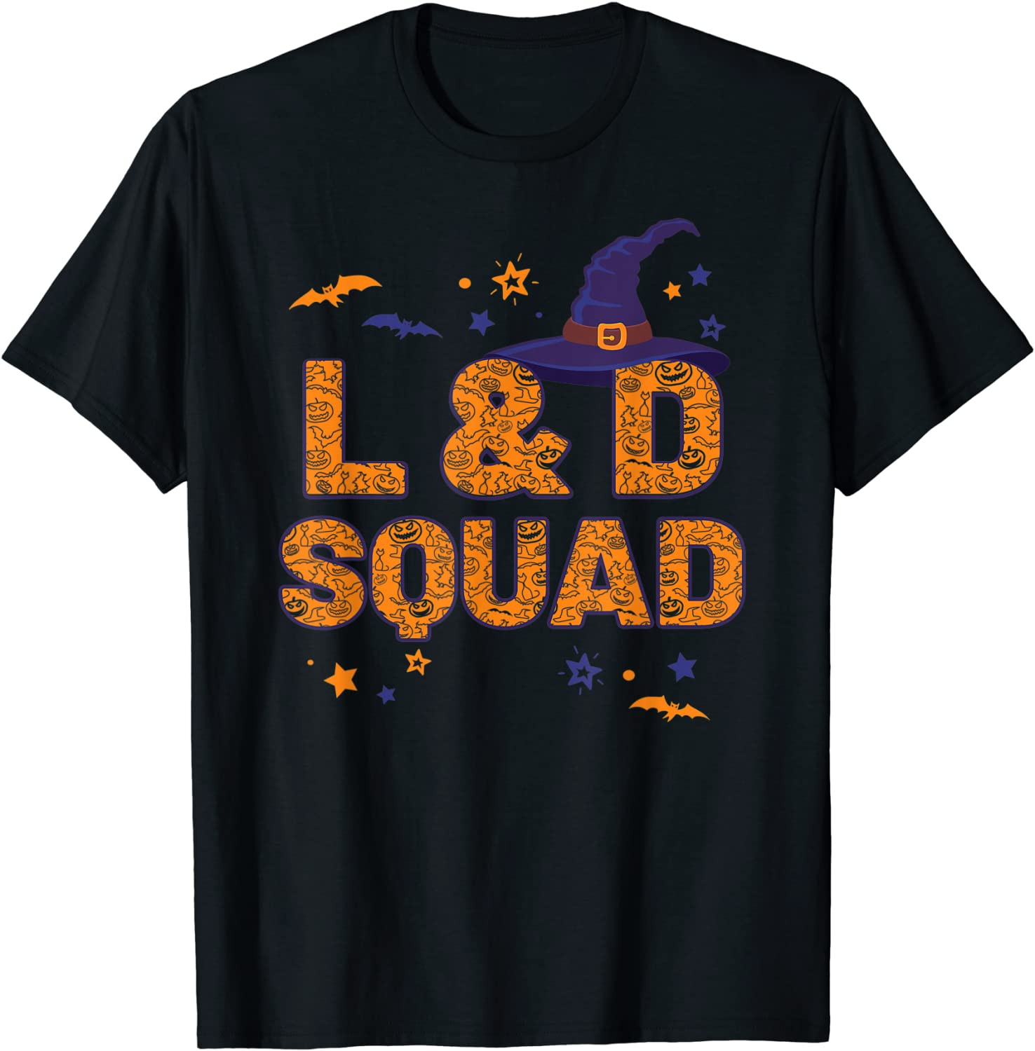 L&D Squad Witch Hat Labor And Delivery Nurse Crew Halloween T-Shirt