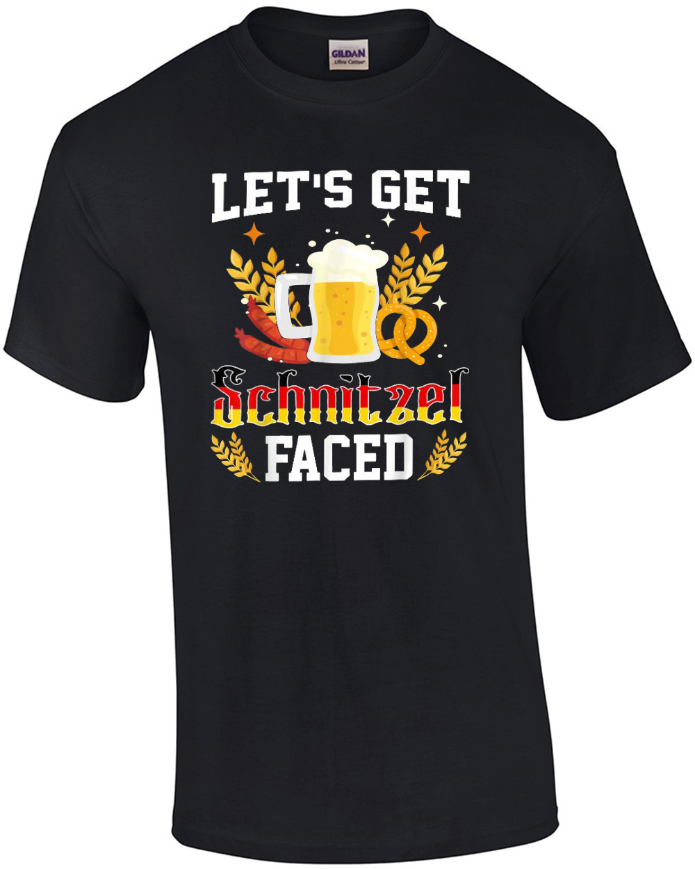 Let's Get Schnitzel Faced German Beer Oktoberfest T-Shirt