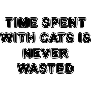 TIME SPENT WITH CATS IS NEVER WASTED Funny