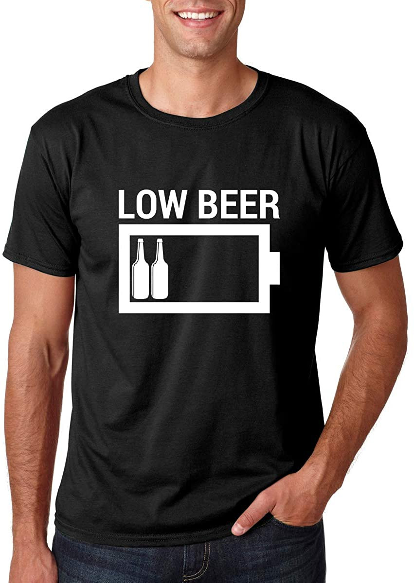 Low Beer! Need A Charge! - College Drinking Party Humor T-Shirt