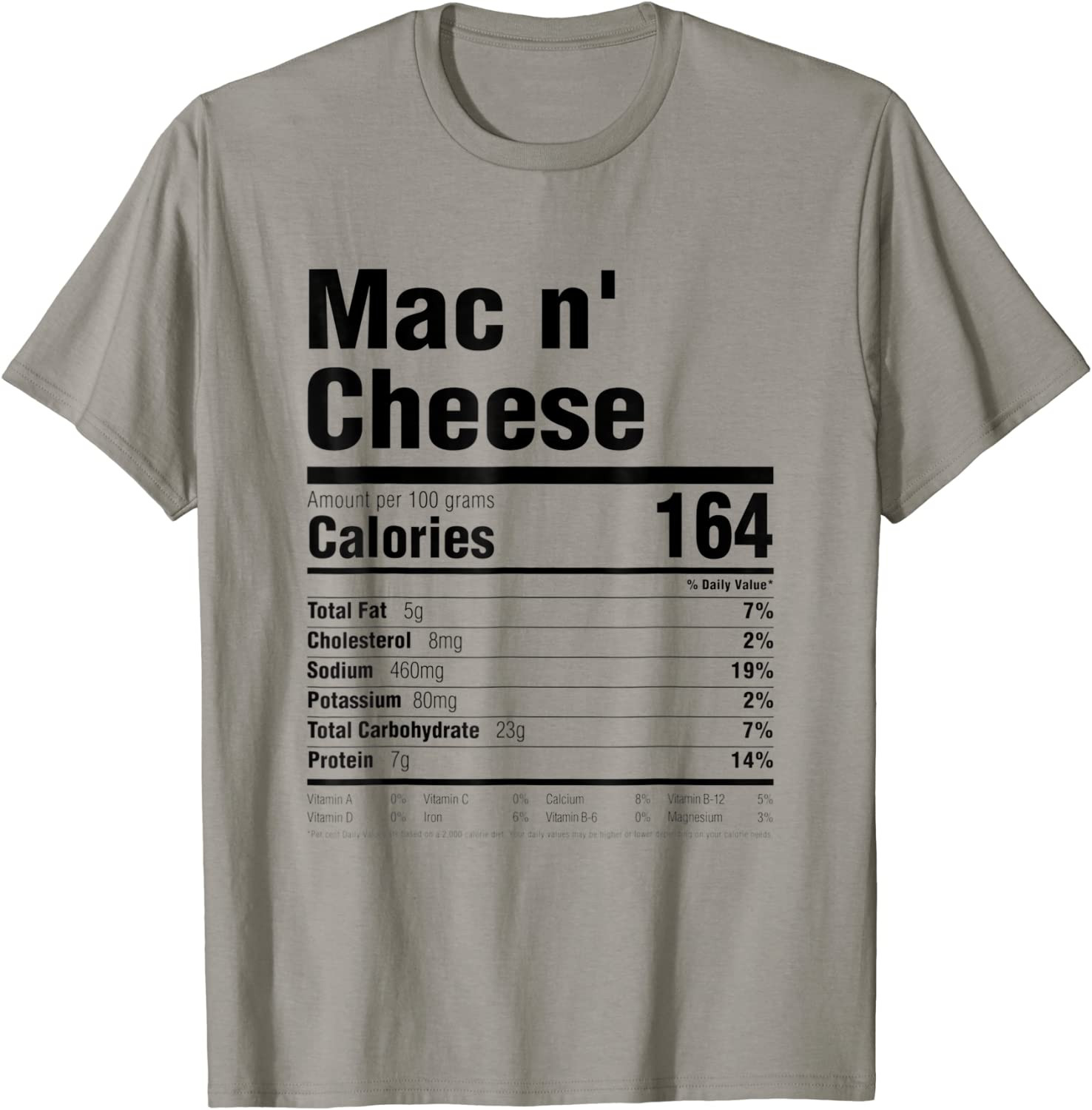 Mac And Cheese Nutrition Food Facts Thanksgiving T-Shirt