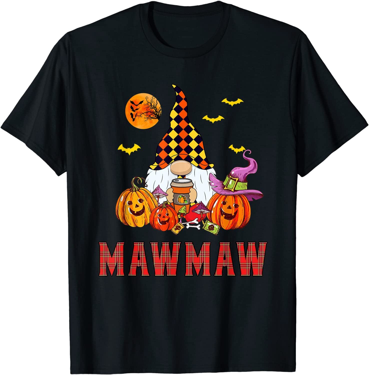 Mawmaw Gnome And Pumpkin Happy Halloween T-Shirt