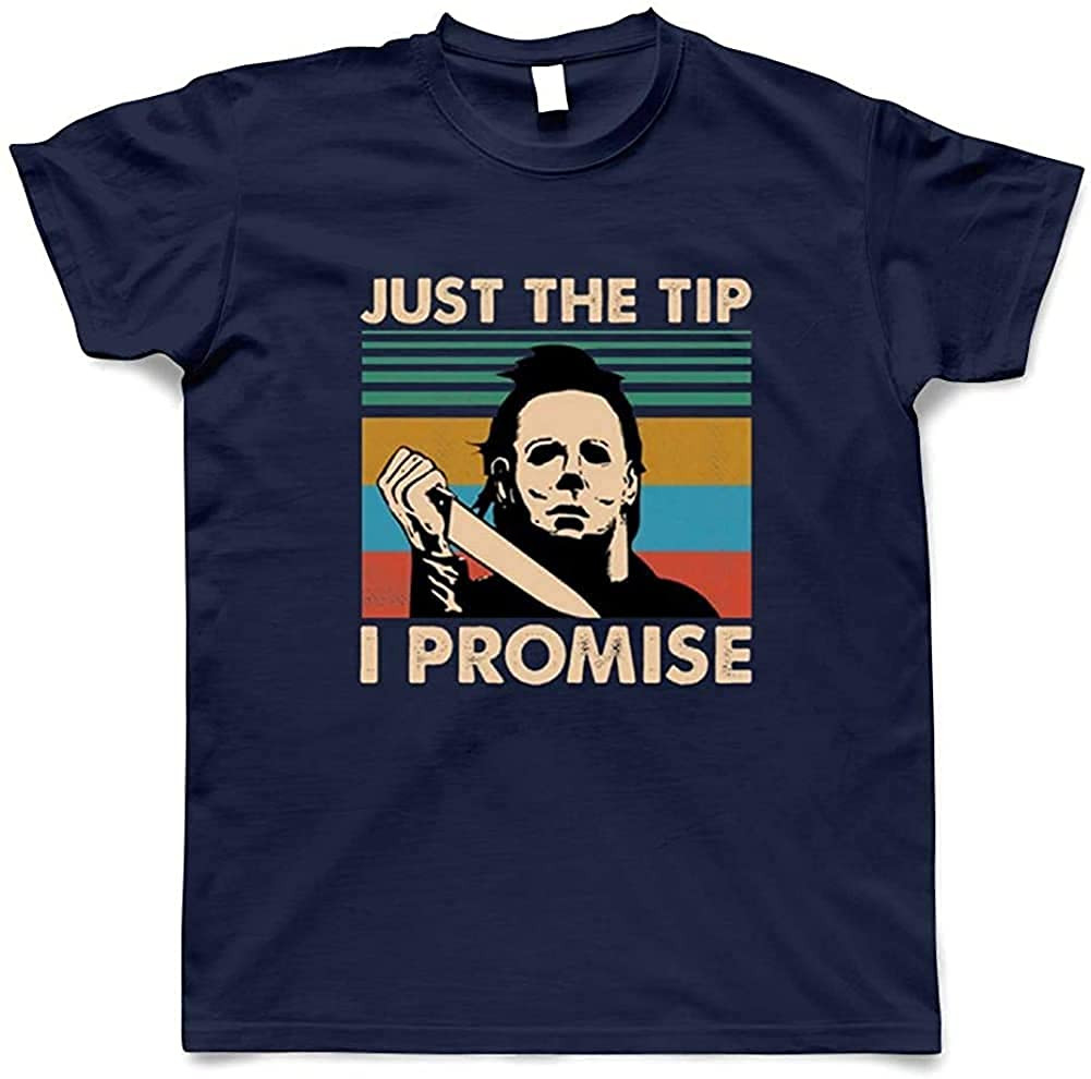 Michael Myers Jason Just The Tip I Promise, Vintage Retro Halloween T-Shirt