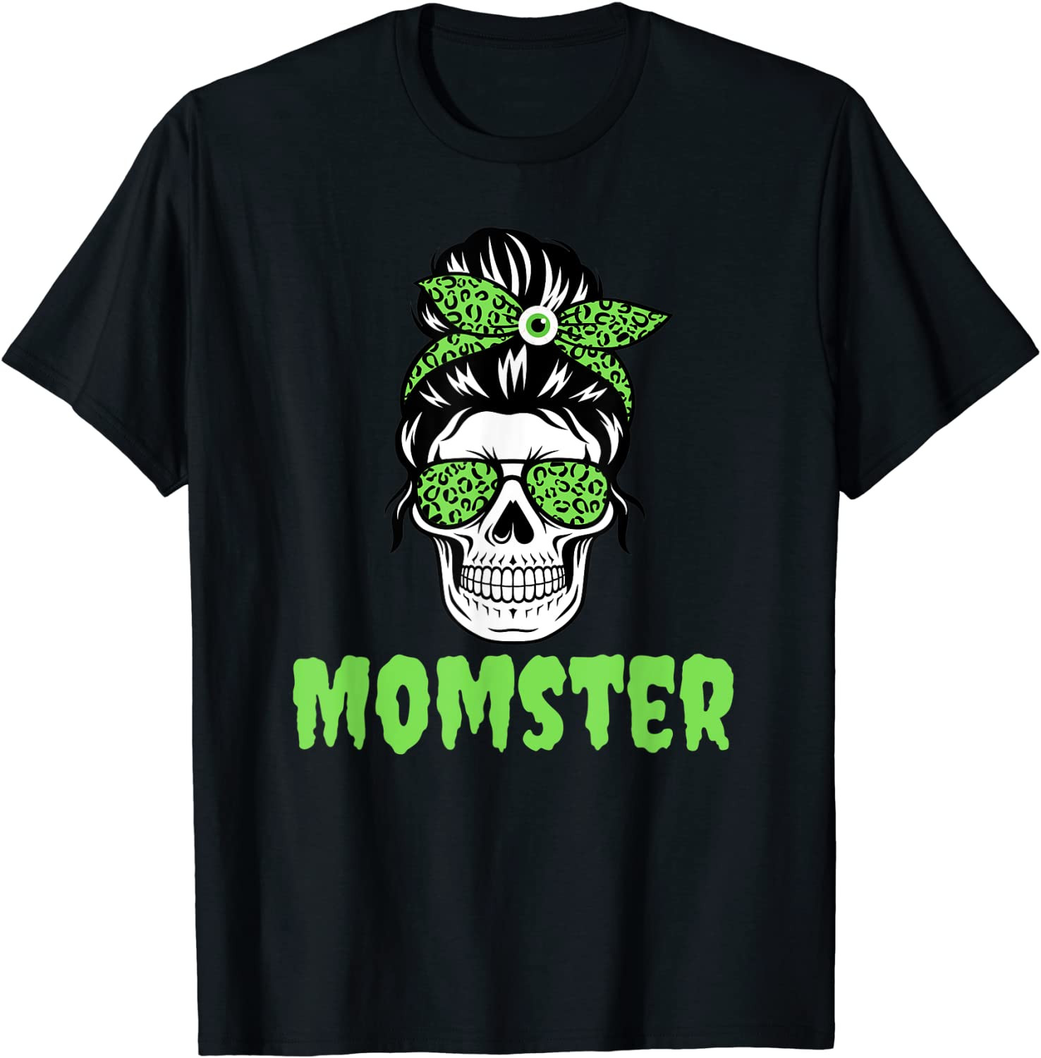 Momster Halloween Mom Skull Monster Mama Lazy Costume 2021 T-Shirt