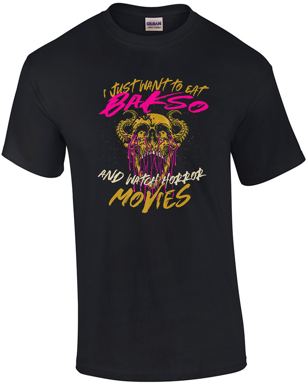 Eat Bakso And Watch Horror Movies Comfort Food Baso T-Shirt
