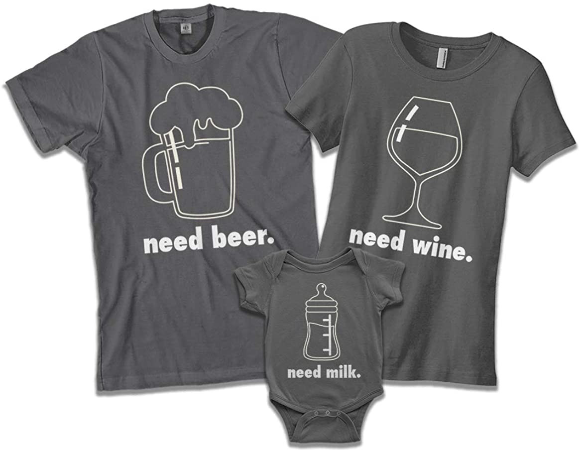 Need Beer Wine Milk T-Shirt