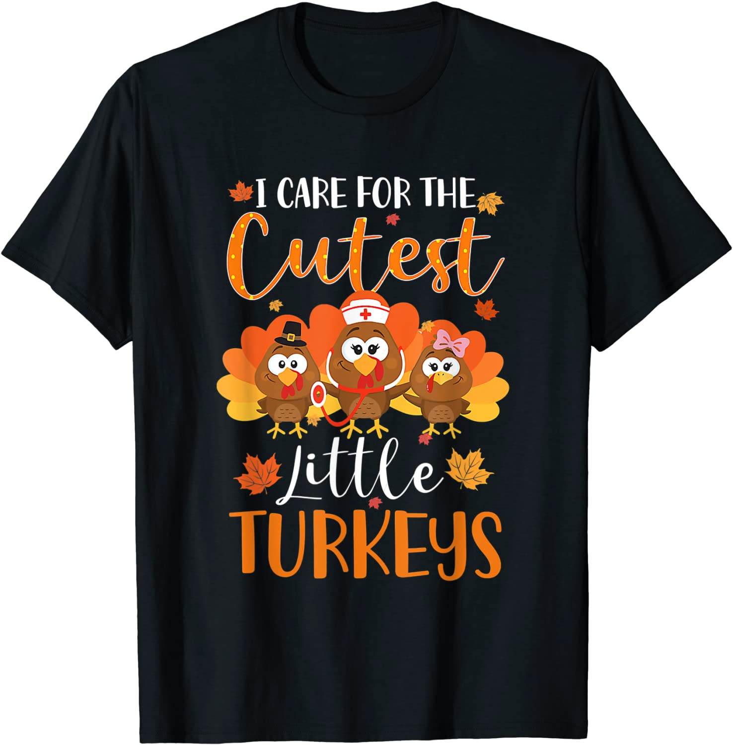 Nurse Turkey Thanksgiving Nurse Day Womens NICU Nurse T-Shirt